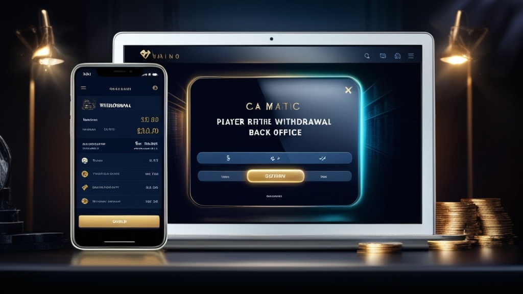 Mobiele opname-aanvraag in een donker casino met een bevestigingsscherm